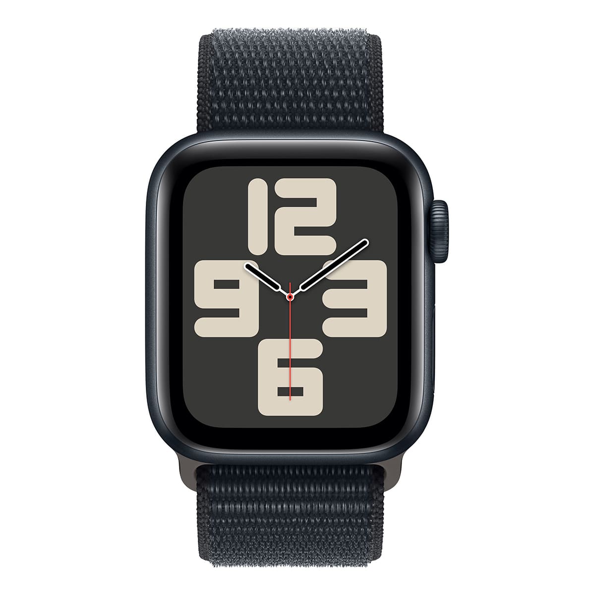 Apple Watch SE (2024), 44 мм корпус из алюминия цвета «Midnight», ремешок Sport Loop цвета «Midnight»