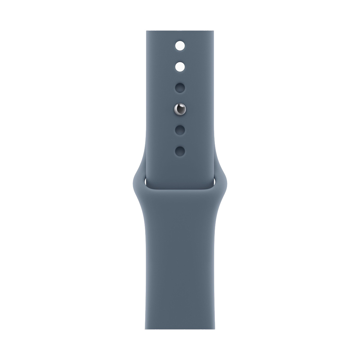 Apple Watch Series 11, 42 мм корпус из алюминия цвета «Jet Black», ремешок Sport Band цвета «Anchor Blue»