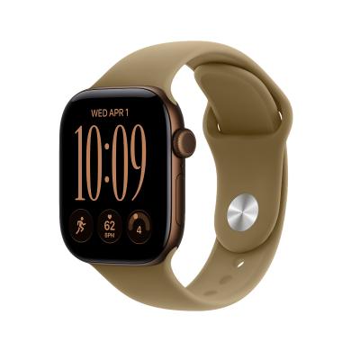 Apple Watch Series 12, 42 мм корпус из алюминия цвета «Dark Bronze», ремешок Sport Band размера M/L цвета «Olive»