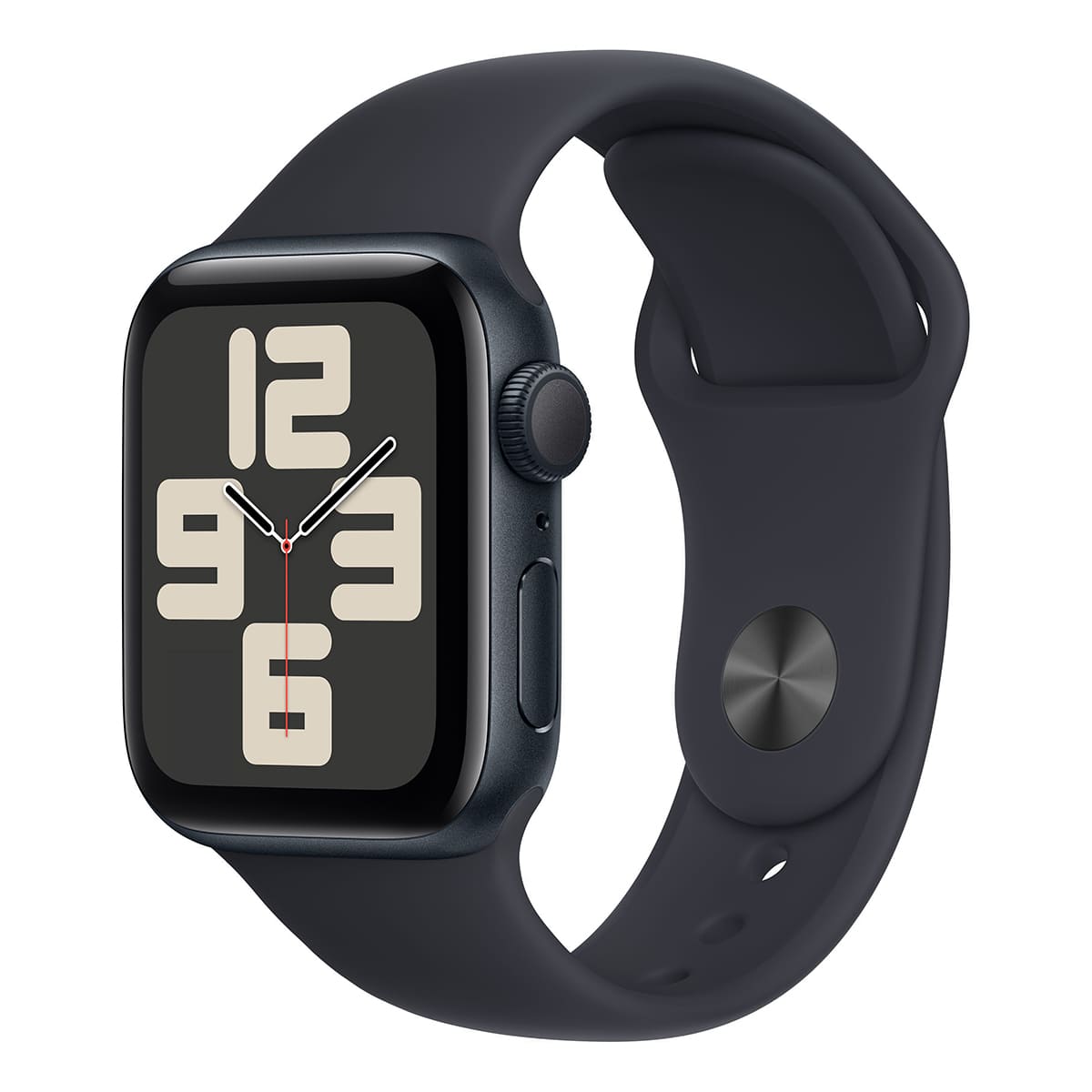 Apple Watch SE (2024), 40 мм корпус из алюминия цвета «Midnight», спортивный ремешок «Midnight»