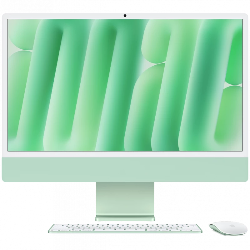 Apple iMac 24" Retina 4,5K, M4 (8C CPU, 8C GPU, 2024), MWUE3, 16 ГБ, 256 ГБ SSD, Зелёный