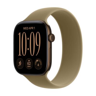 Apple Watch Series 12, 46 мм корпус из алюминия цвета «Dark Bronze», ремешок Sport Band размера S/M цвета «Olive»